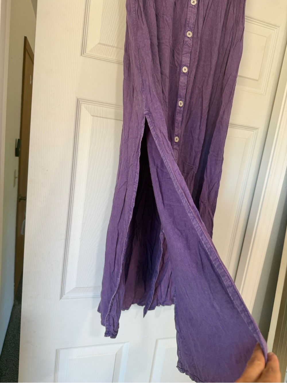 Earthbound Purple Button-Front Maxi Skirt - Picture 4 of 8